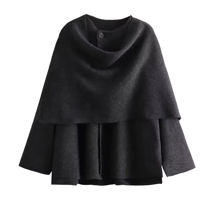 Plush Winter Coats for Women Asymmetric Scarf Demi-Season Jacket for Women Parkas Long Sleeve Padded Coat Woman Jacket