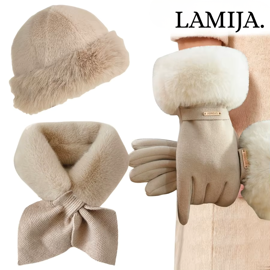 Fluffy Fit Winterset – 3-delig Cozy Accessoire Set
