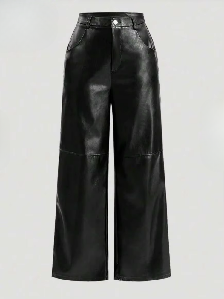 Midnight Edge Wide-Leg Pants
