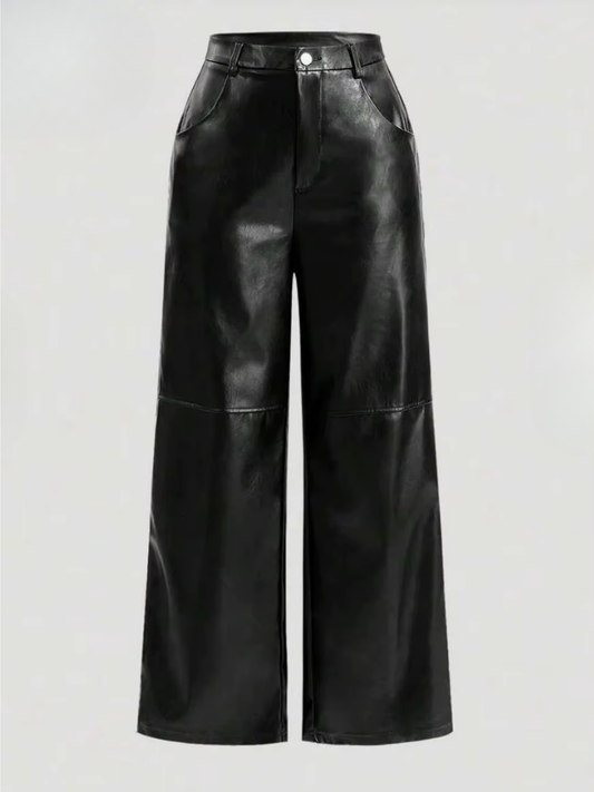 Midnight Edge Wide-Leg Pants