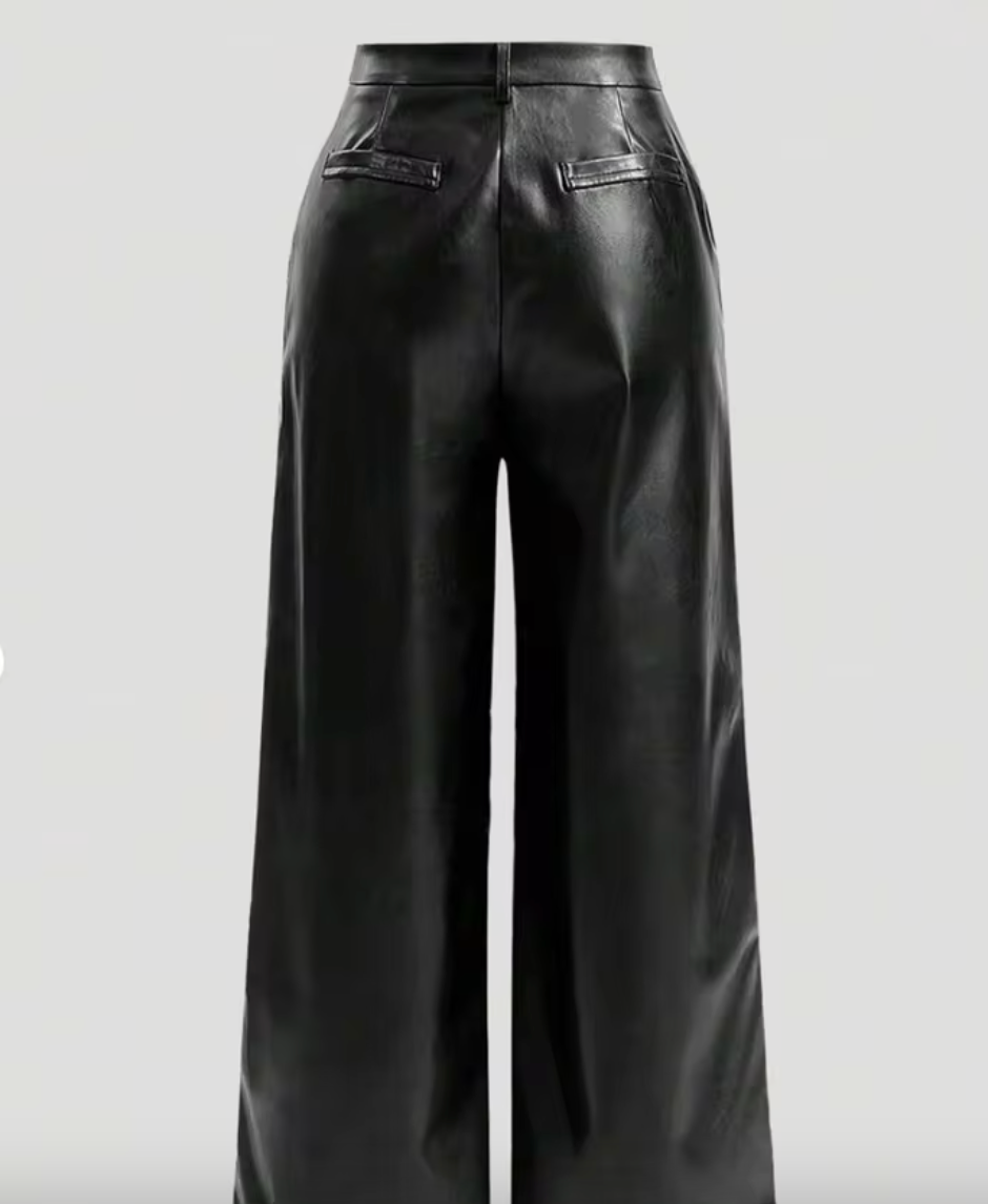 Midnight Edge Wide-Leg Pants