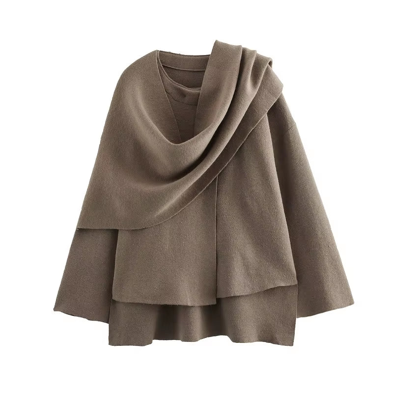 Plush Winter Coats for Women Asymmetric Scarf Demi-Season Jacket for Women Parkas Long Sleeve Padded Coat Woman Jacket